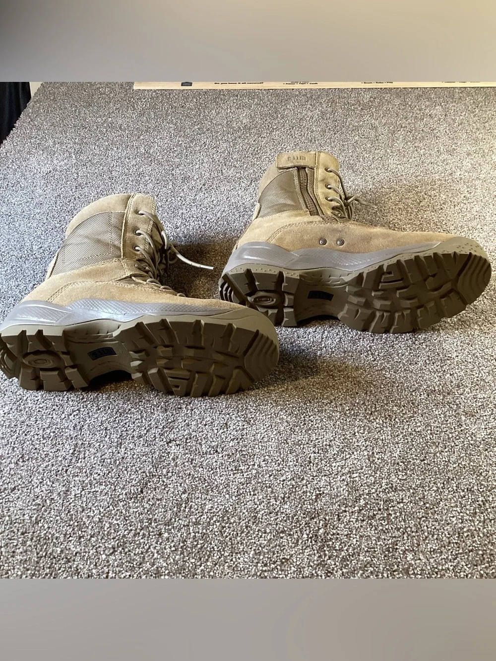 5.11 Tactical ATAC 2.0 8” Tan Suede Combat Boots Side Zip